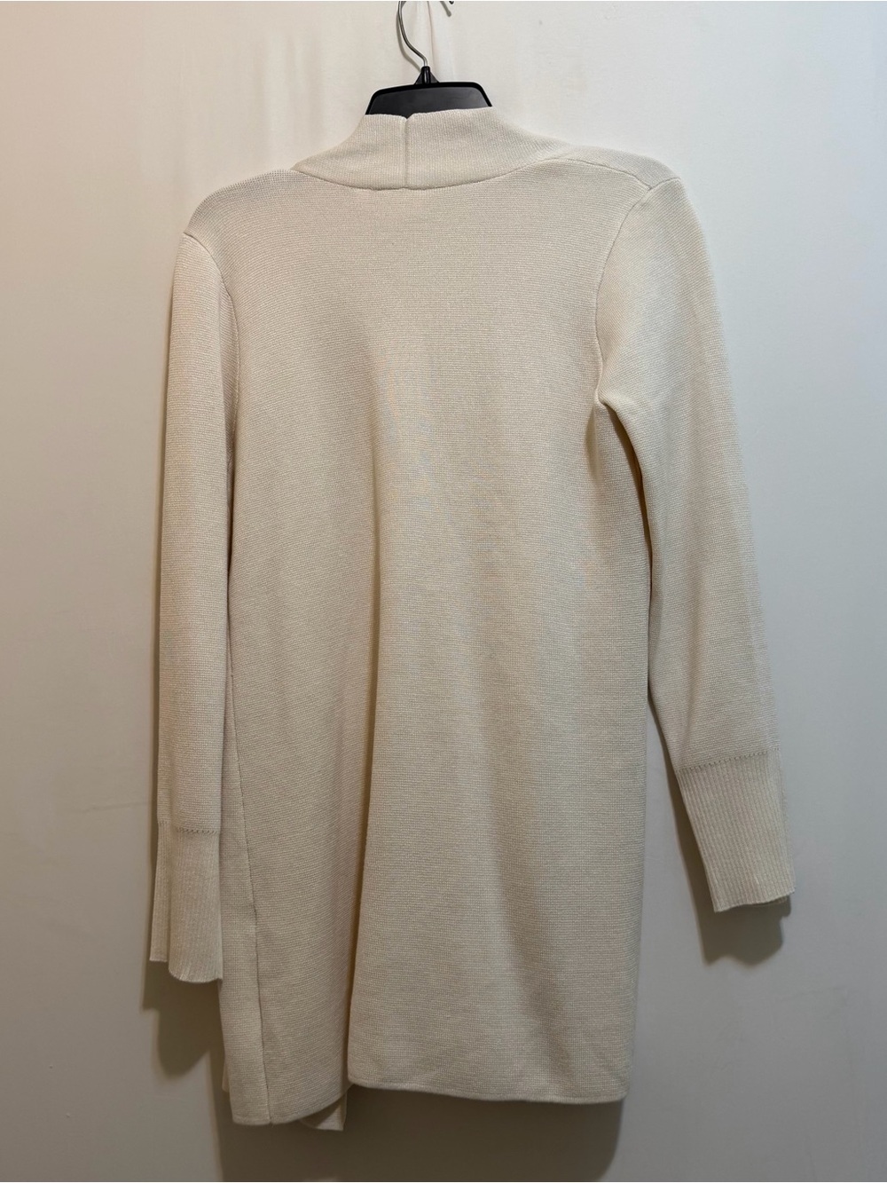 Cyrus Cream Open-Front Knit Cardigan with Gold Buttons - Picture 2 of 8
